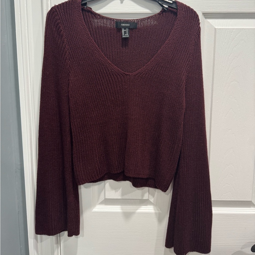 Forever 21 Maroon Knit Sweater